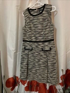 Tommy Hilfiger Black and White Woven Dress